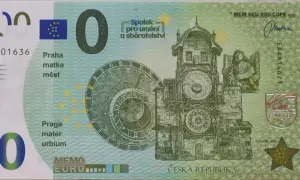 Praga, matka miast, jest symbolem na tej monecie euro. W Czechach, gdzie leży Praga, płaci się koronami czeskimi, nie euro.