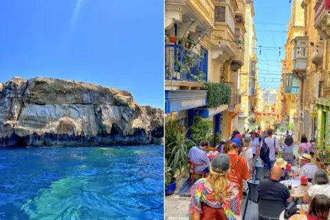 Malta: klify nad turkusowym morzem i urokliwa uliczka z kawiarniami. Co jest większe Malta czy Warszawa? Malta jest mniejsza.