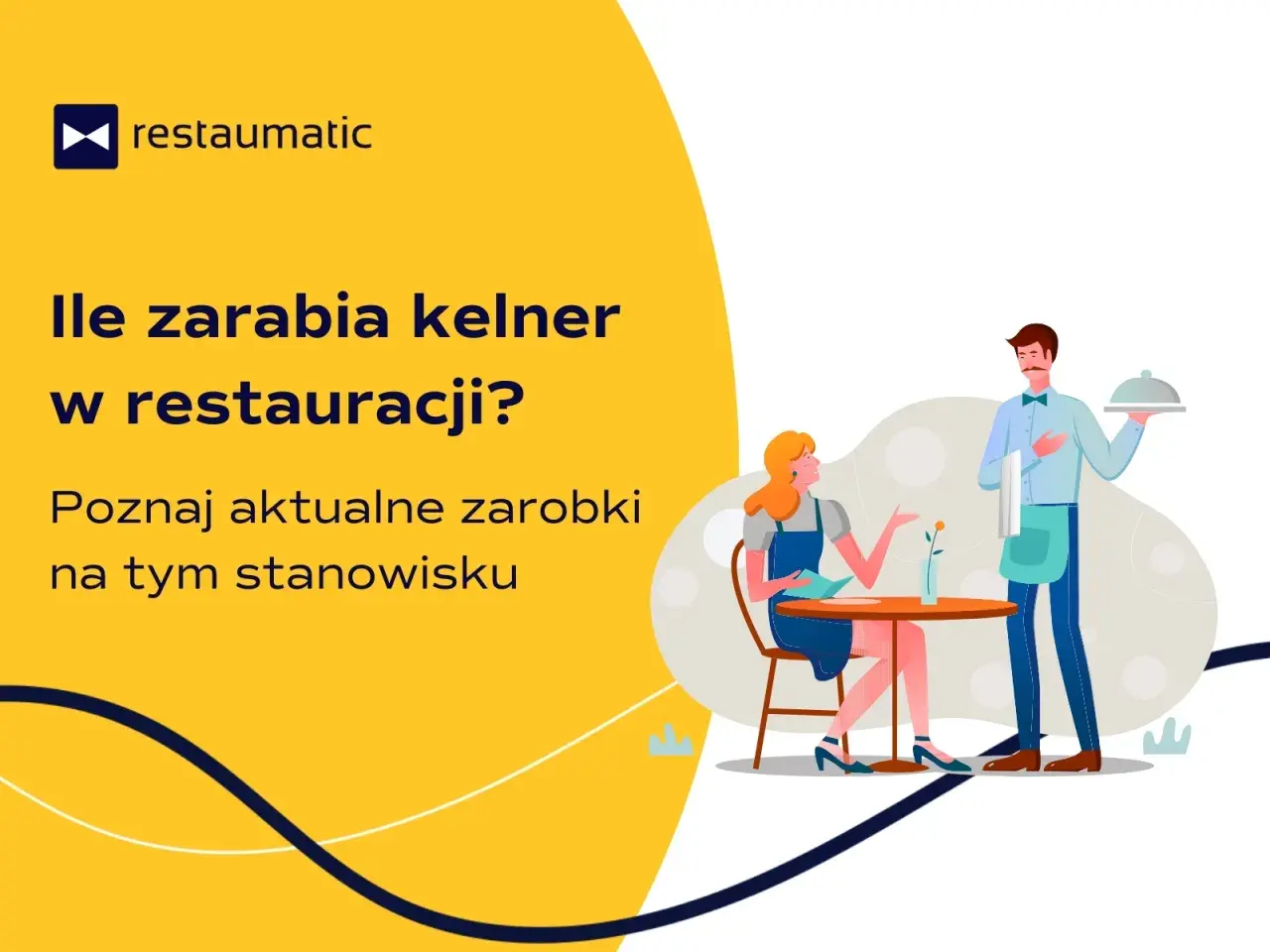 Kelner serwuje danie klientce. Dowiedz się, ile zarabia kelner w restauracji, poznaj aktualne zarobki na tym stanowisku.