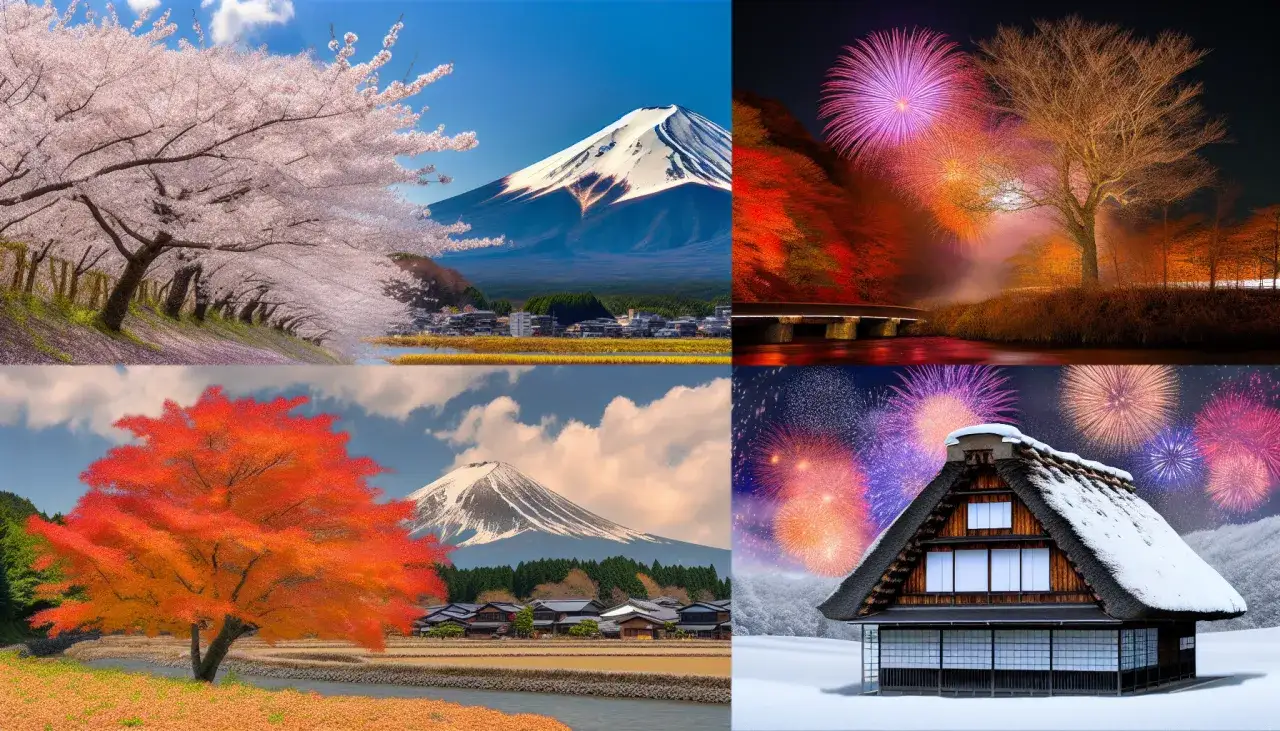 Wiosna z kwitnącymi wiśniami, jesień z ognistymi klonami, zima ze śniegiem i fajerwerki – kiedy jechać do Japonii? Każda pora roku jest magiczna!