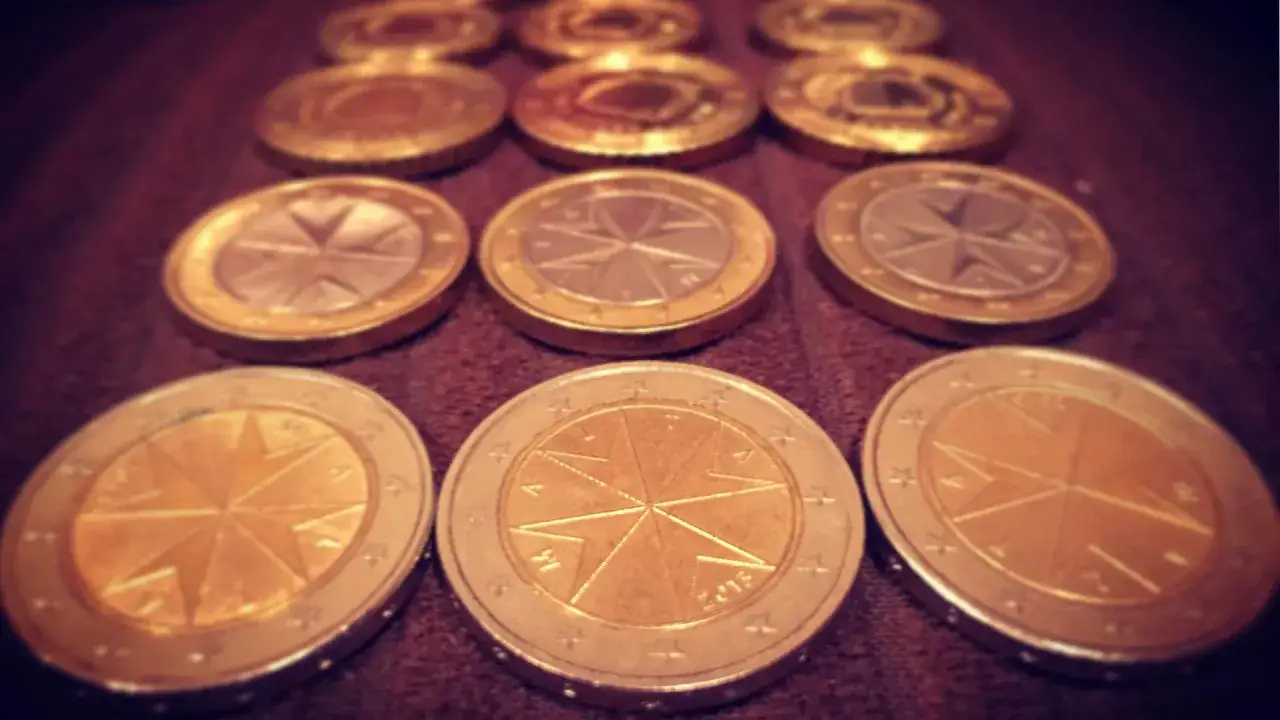 Monety euro z Malty. Czy na Malcie można płacić dolarami? Raczej nie, tu liczy się euro.