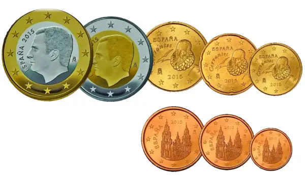 Hiszpania używa euro. Monety z wizerunkami królów i zabytków pokazują, jaką walutą płaci się w Hiszpanii.
